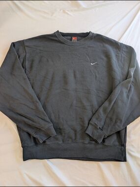 Nike Men's Crewneck Sweatshirt Black with White Swoosh